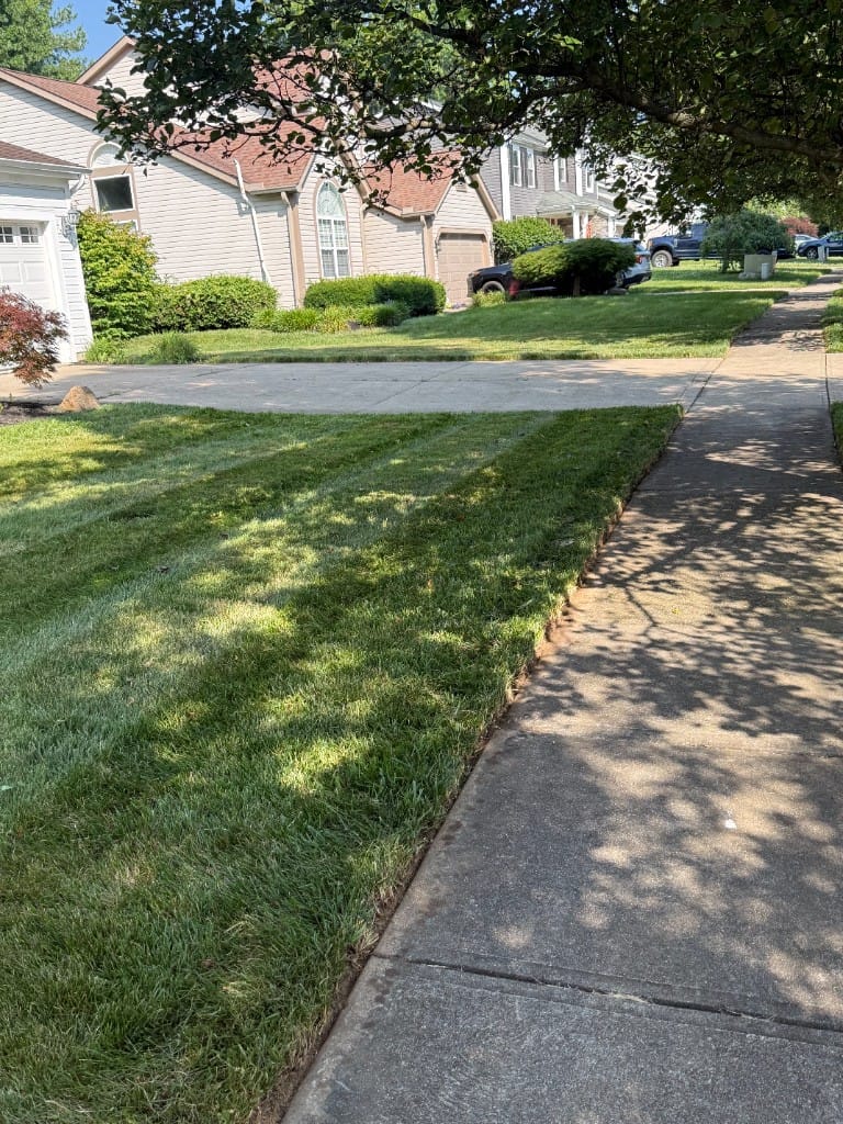 Clean sidewalk edging and lawn maintenance Amelia Ohio – TerraSix