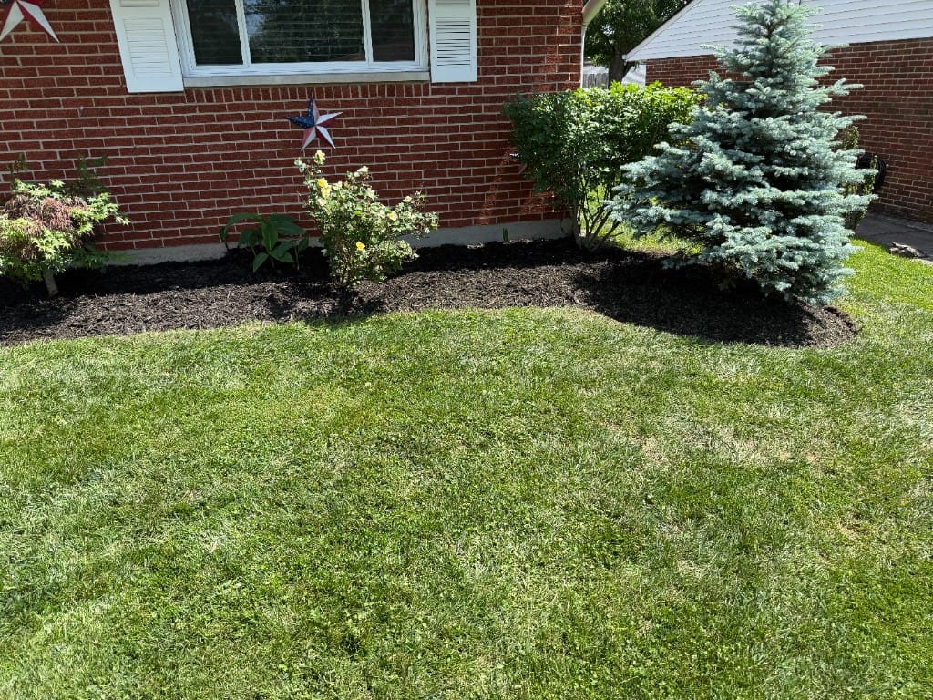 Professional mulching and front yard landscaping Anderson Township Ohio – TerraSix